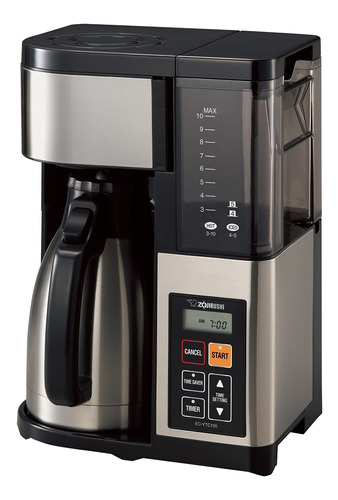 Zojirushi Ec-ytc100xb Cafetera, 10 Tazas, Acero Inoxidable,.