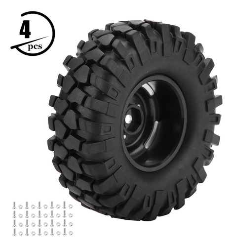 Acessório Rc, Pneu De Borracha 4pcs, 1/10 Escala Rc Crawler