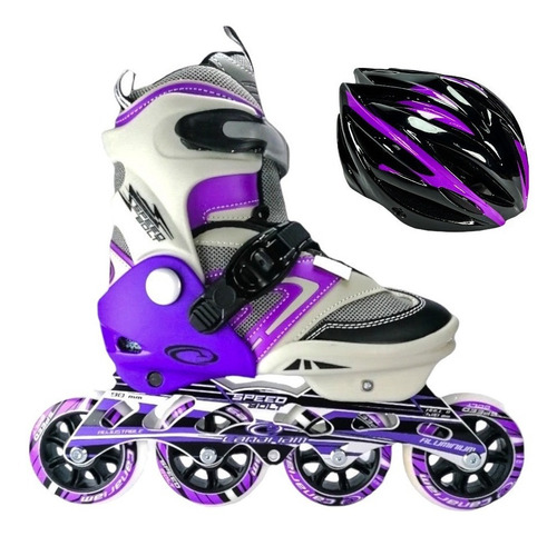 Patines Linea Semiprofesional Canariam Speed Bolt + Casco