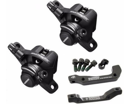 Par Pinça Freio Shimano Tx805 Disco Mecanico Tourney Preto