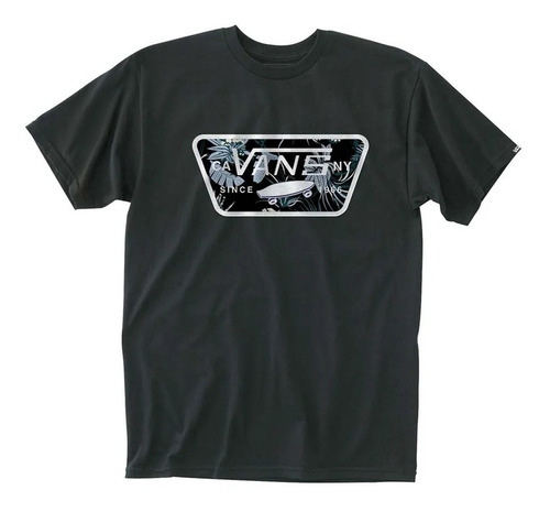 Remera Vans Modelo Full Patch Negro Niño Estampada Exclusivo