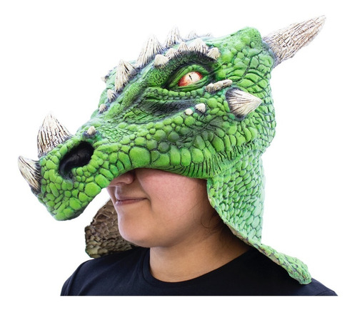 Mascara Casco Dragon Medieval Clasico Halloween Deluxe Latex
