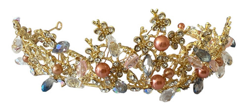 Corona Tiara Novia Boda Quinceañera Fiesta Cumpleaños