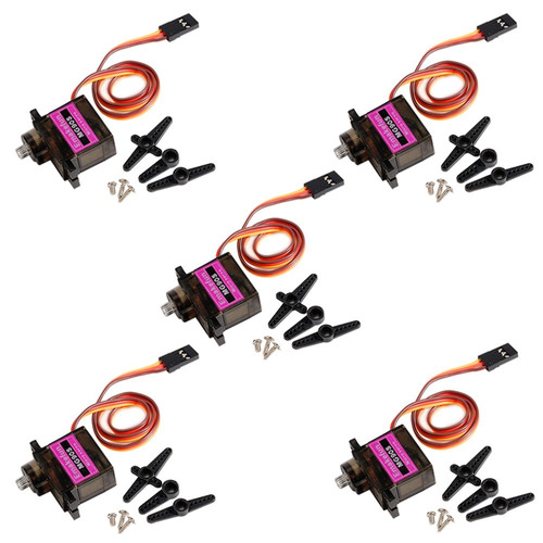 Pack X 5 Mini Servo Mg90 1.8kg  Engranajes Metal Arduino