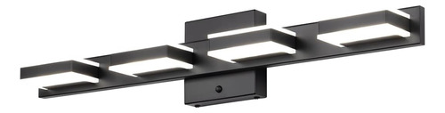 Mirrea 24 Luces De Tocador Negras Para Baño 4 Accesorios De 