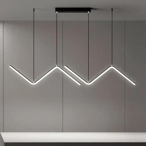 Lámpara Colgante Lineal Nordic Wave - Estilo Moderno