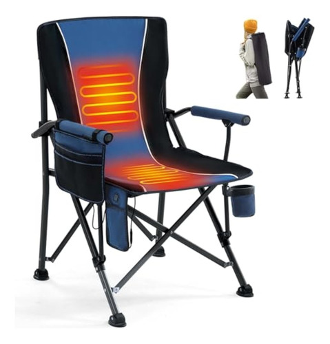 Heated Camping Chair Portable For Outdoor Sports Heavy Duty