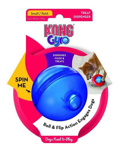 Imagen 1 de 8 de Kong Gyro Juguete Perros Small Dispensador Alimento-