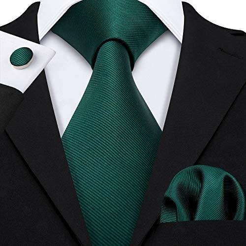pañuelo y gemelos colores sólidos Barry.Wang Corbatas lisas conjunto de corbatas formales para bodas y negocios 