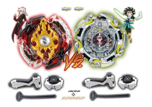 Kit 2 Beyblade Burst 2 Lançador God Spriggan + Alter Chronos