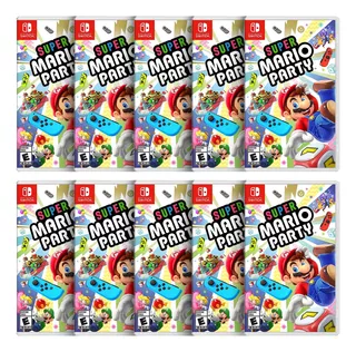 Combo Com 10 Super Mario Party Switch Midia Fisica