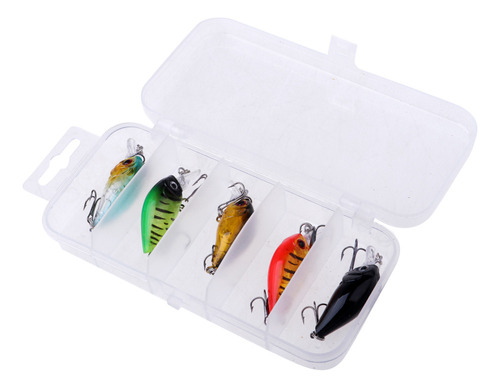 5 Unids / Set Pesca Mini Crank Señuelos De Pesca Crank