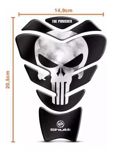 Emblema Adesivo Caveira Punisher Justiceiro - Connect Parts