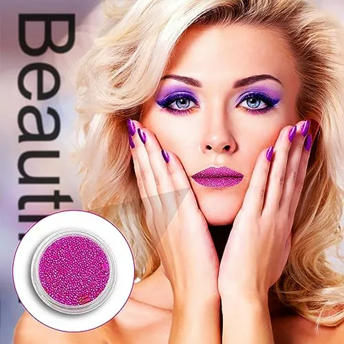 Nail Art Caviar Beads, 12 Colores En Cajas Micro Mini Micro