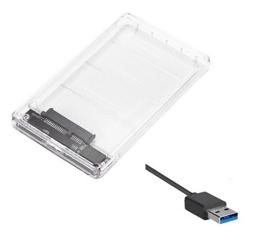 Case Gaveta Externa Hd Ssd Sata 2.5 Usb 3.0 Transparente 4tb