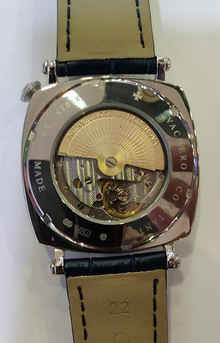 Reloj Vacherone Constantine Mod. Historiquese Americane Azul Correa Azul Bisel Plata Caratula Blanca (Usado)