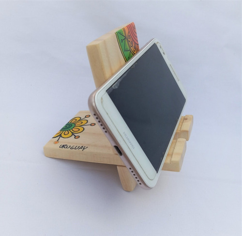 Imagen 2 de 10 de Soporte Para Celulares, Porta Celular, Hecho En Madera...