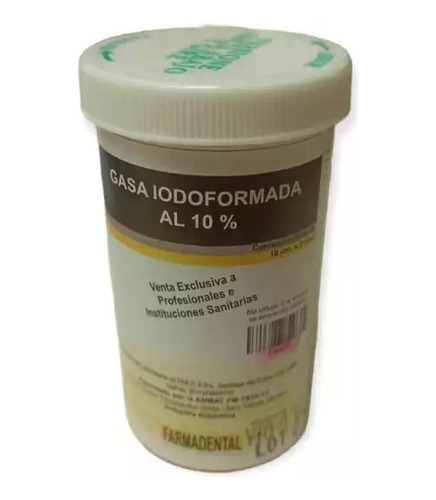 Gasa Iodoformada Al 10% 16 Apos De 10x10 Farmadental Anmat!