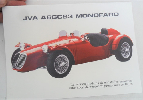 Folleto Jva A6gccs3 Maserati Monofaro Antiguo Auto No Manual
