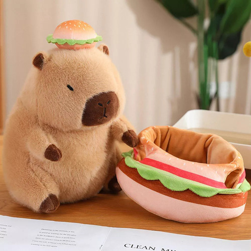 A Carpincho Transformable De Peluche, Juguete De Hamburguesa