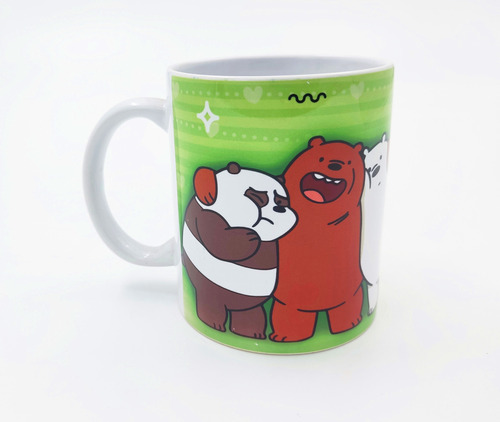 Mug Taza Pocillo Porcelana Osos Escandalosos Feliz Día