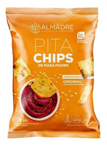 Pack X 6 Pita Chips Masa Madre Sabor Original X 170 Almadre