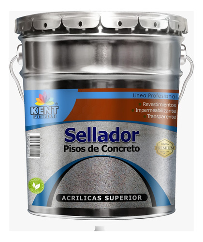 Sellador Pisos De Concreto Kent Incoloro Tineta  10lts