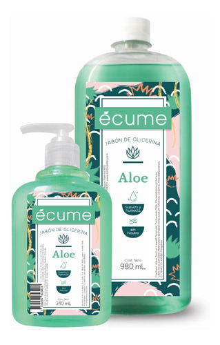 Jabon Liquido Ecume 1000 Ml + 340 Ml Aloe