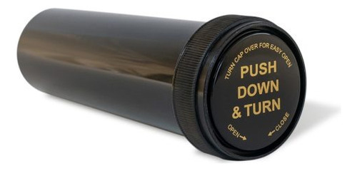 Frasco Contenedor Bote Medicinal Tapa Reversible 60d 50 Pzas Color Negro