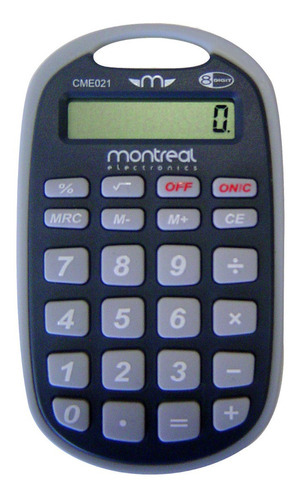 Pack 10 Unid Calculadora Montreal Cme021-10 Teclas Soft Pila Color Gris