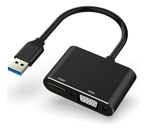 Adaptador Usb A Hdmi Vga Convertidor Hd 1080p + Audio