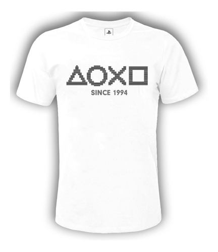 Camiseta Playstation Symbols Since 1994 Oficial