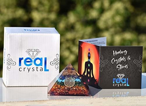 Pirámide Real Crystal Seven Chakra Orgone Pyramid - 7 Chakr