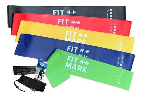 Set Kit Bandas Fitness Isometricas Acc. Ejercicio Fit Mark ®