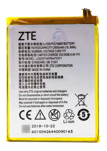 Batería De Celular Zte V8 Mini Li3928t44p8h475371 (Reacondicionado)