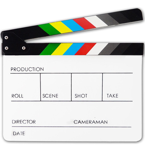 Claqueta Acrilica Para Producción De Videos Y Cine 24 X 30cm