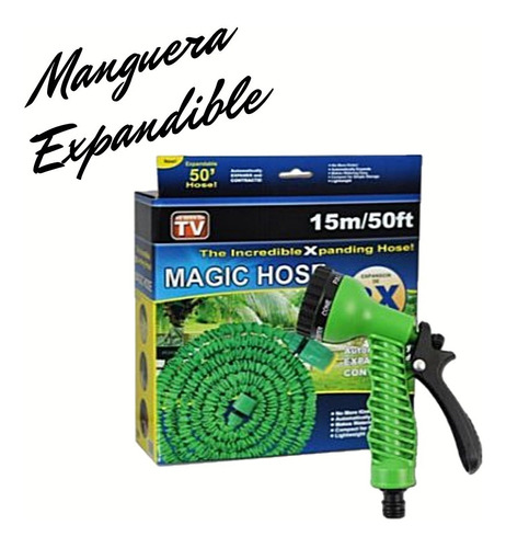 Manguera Expandible 15m Magic Hose + Pistola