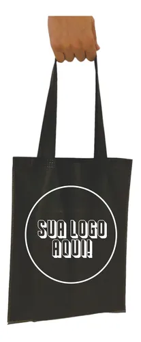 comprar Kit 100 Unid Sacola Ecobag Em Tnt Med 30x40cm Personalizada 