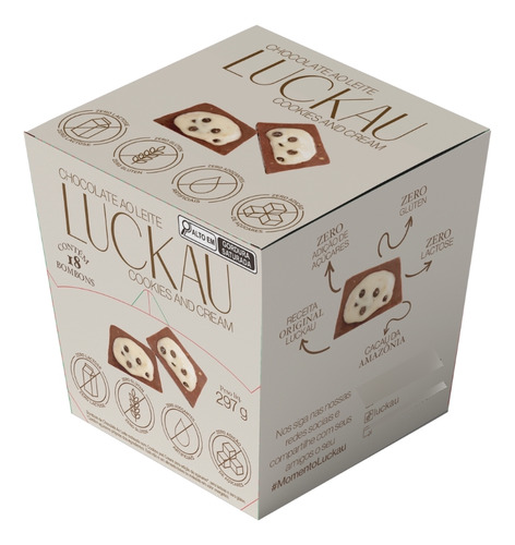 Display Bombom Ao Leite Com Creme De Cookies 18 Und - Luckau