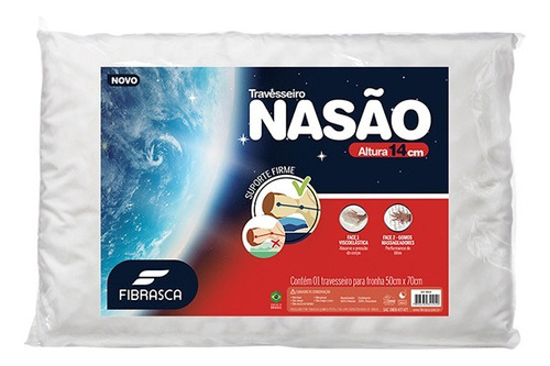 Travesseiro Nasão Suporte Alto Com Gomos Fibrasca Cor Branco