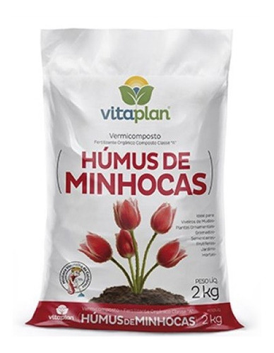Humus De Minhoca Organico Suculentas Frutiferas Flores 2kg