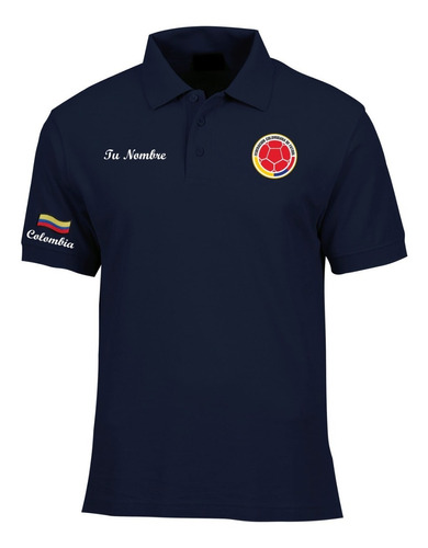 Camiseta Tipo Polo Colombia Personalizada Logos Bordados