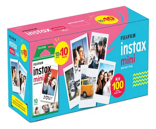 Filme Instax Mini Branco Fujifilm com 100 Fotos