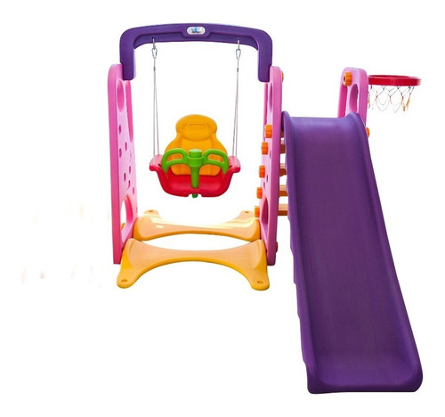 Playground Infantil 3 Em 1 G. Balanco Escorregador E Cesta