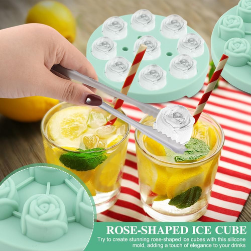 Molde De Hielo De Rosa 3d, Molde De Hielo De Silicona De 1.1