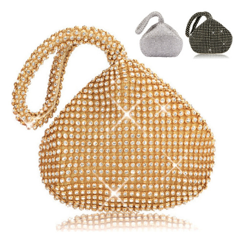 Bolso De Mano Brillante Para Mujer De Moda Con Diamantes De