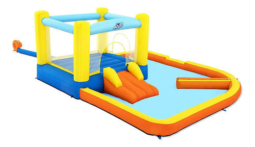 Alberca Parque Acuatico Brincolin Resbaladilla Bomba Bestway Color Naranja