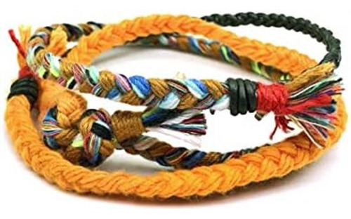 Ccnmade 3mix.71 Pulsera De Hilo De Cuero De Deseo En Capas R