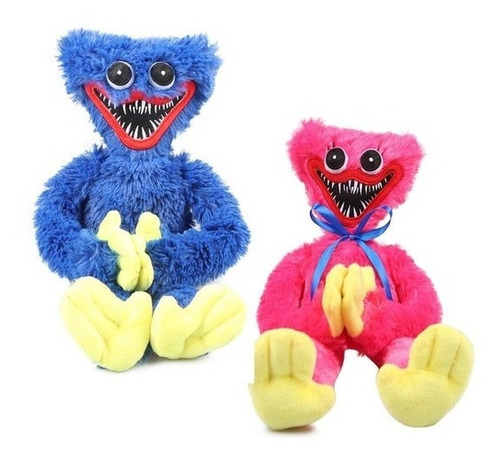 Pelúcia Miss Kis Huggy Wuggy Rosa 40cm - Monstrinha Bordada