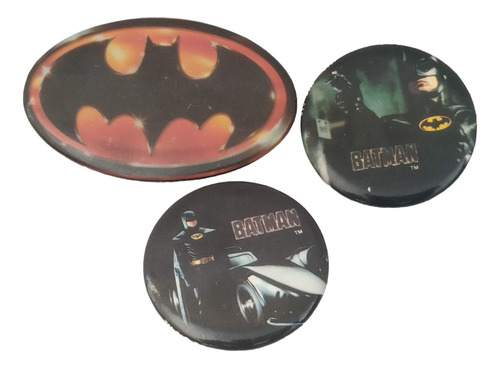 3 Pin Boton Batman Dc Comics Vintage